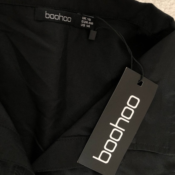 NOT FOR SALE RN! DO NOT BUY NWT Boohoo Plus Tassel Shirt Dress Size 14 - Picture 8 of 8